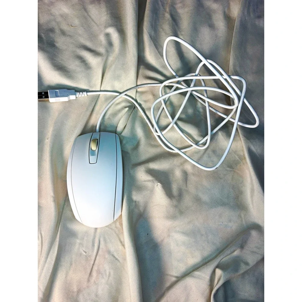 HP MODGUO Wired USB Optical Mouse White 1600 DPI 3-Button Scroll Wheel